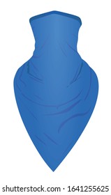 Blue neck scarf. vector illustration