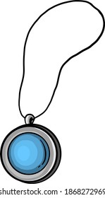 Collar azul, ilustración, vector sobre fondo blanco.