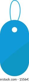 blue necklace tag graphic vector