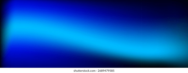 Fundo de néon azul com ruído e arranhão. Tampa de gradação uv escura. Quadro de sobreposição de filtro de filme. Indefinido gradiente brilhante com poeira, arranhões. Plano de fundo de decoração de quadro de vetor.