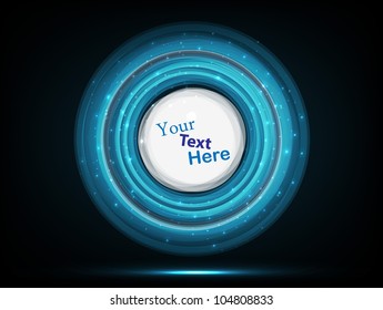 blue neon card. vector illustration