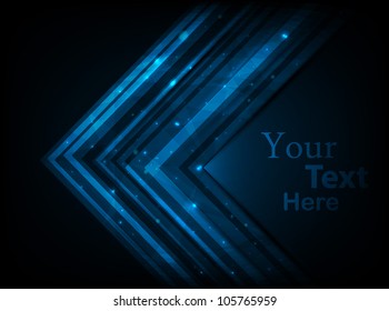 blue neon card. vector illustration