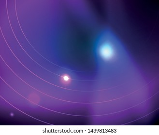 Blue neon circles, abstract circular lines. Glowing circle vector abstract pattern background