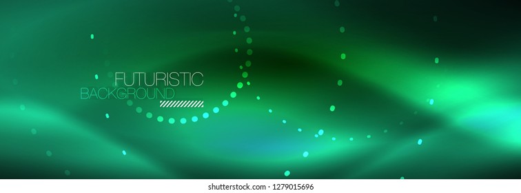 Antecedentes abstractos de los círculos de neón azul, energía tecnológica, ilustración vectorial