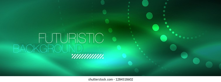 Antecedentes abstractos de los círculos de neón azul, energía tecnológica, ilustración vectorial