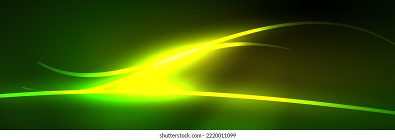Blue neon glowing lines, magic energy space light concept, abstract background wallpaper design