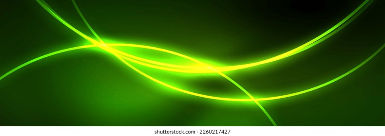 Blue neon glowing lines, magic energy space light concept, abstract background wallpaper design