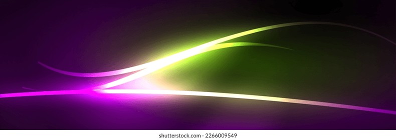 Líneas brillantes de neón azul, concepto de luz espacial mágica, diseño de fondo abstracto de fondo de fondo