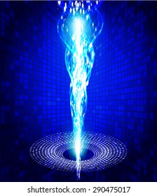 blue neon grow light Abstract Technology background for computer graphic website internet and business. circuit. illustration. infographics. ray. bright. pixel. Spark