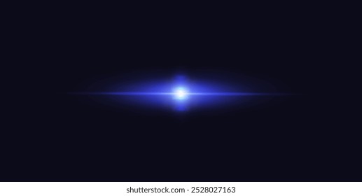 blue neon horizontal glow on dark background