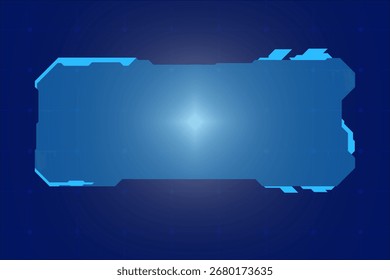 Blue Neon HUD Technology Interface