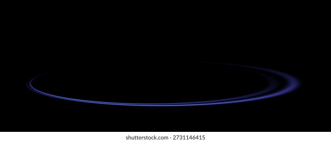 Efeito de luz de néon azul para sobreposição. Fonte linear de luzes azuis, efeito de brilho.