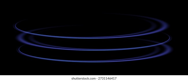 Efeito de luz de néon azul para sobreposição. Fonte linear de luzes azuis, efeito de brilho.
