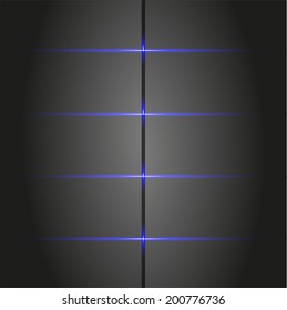blue neon lights and abstract vector banner