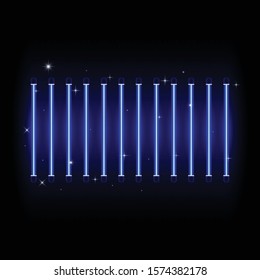 blue neon lights with shiny light decoration