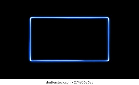 Blue Open Rounded Rectangle Blue Rounded Rectangle with Transparent Background and Copy Space ...