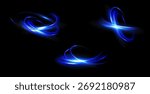 Blue neon ring. Glowing circle. Glow effect. Round light frame. abstract light lines of movement and speedAbstract light lines of movement and speed. light blue ellipse.