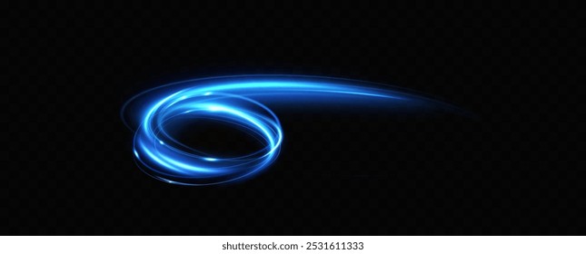 Blue neon ring. Glowing circle. Glow effect. Round light frame. abstract light lines of movement and speedAbstract light lines of movement and speed. light blue ellipse.