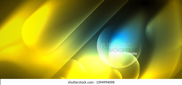 Blaue Neonrunde Formen Techno-Hintergrund, Vektorgrafik-Vorlage für moderne Farblichter, futuristische Technologie oder Wirtschaftsvektorgrafik