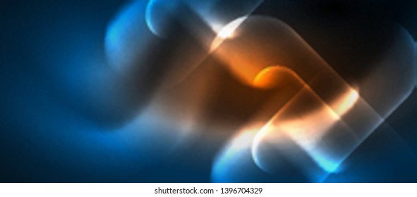 Blaue Neonrunde Formen Techno-Hintergrund, Vektorgrafik-Vorlage für moderne Farblichter, futuristische Technologie oder Wirtschaftsvektorgrafik