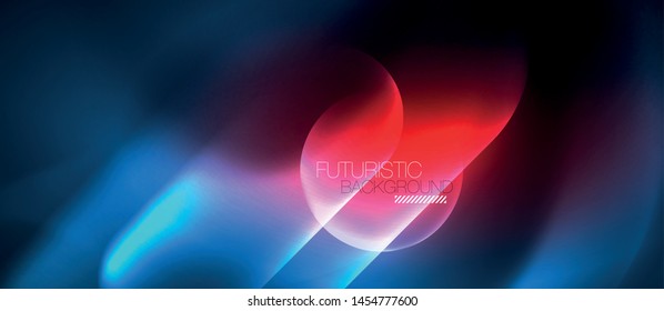 Blaue Neonrunde Formen Techno-Hintergrund, Vektorgrafik-Vorlage für moderne Farblichter, futuristische Technologie oder Wirtschaftsvektorgrafik