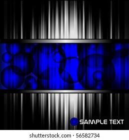 Blue Neon Stripes Design