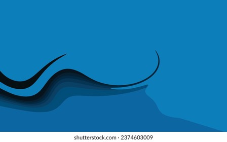 Blue and neon-colored abstract minimalistic geometric designs. Vector Illustration - EPS - 10
