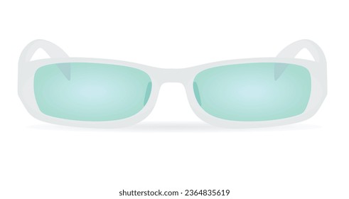 Blue  nerd glasses. vector illustration