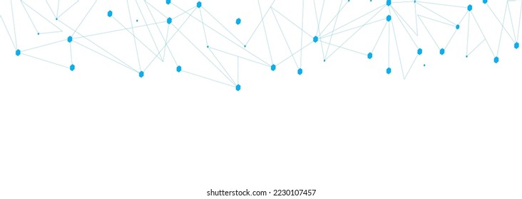 Blue network. Abstract connection on white background. Network technology background with dots and lines for desktop. Ai background. Modern abstract concept. Line background, network technology