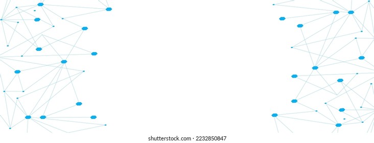 Blue network. Abstract connection on white background. Network technology background with dots and lines for desktop. Ai background. Modern abstract concept. Line background, network technology