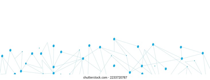 Blue network. Abstract connection on white background. Network technology background with dots and lines for desktop. Ai background. Modern abstract concept. Line background, network technology