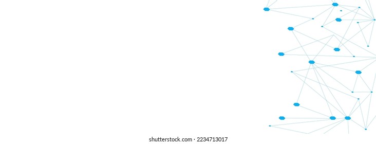 Blue network. Abstract connection on white background. Network technology background with dots and lines for desktop. Ai background. Modern abstract concept. Line background, network technology