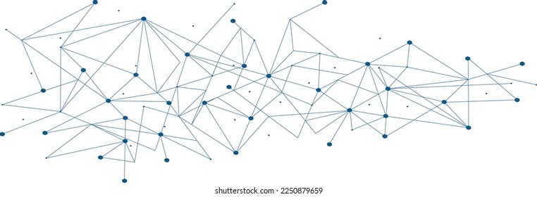 Blue network. Abstract connection on white background. Network technology background with dots and lines for desktop. Ai background. Modern abstract concept. Line background, network technology
