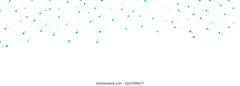Blue network. Abstract connection on white background. Network technology background with dots and lines for desktop. Ai system background. Abstract concept. Line background, network technology