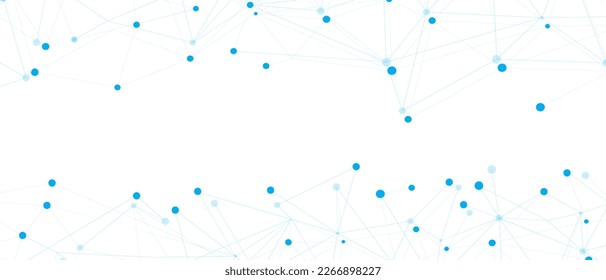 Blue network. Abstract connection on white background. Network technology background with dots and lines for desktop. Ai system background. Abstract concept. Line background, network technology