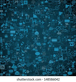 blue Network background icons, vector