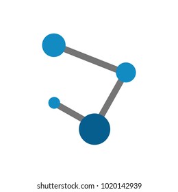 Blue Network Connection Abstract Corporate Symbol Vector Illustration Graphic Design