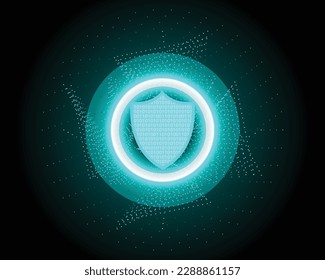 blue network light code and data security abstract technology background