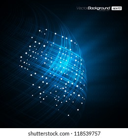 Blue Network Modern Vector Illustration