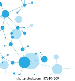 blue network on white abstract background vector