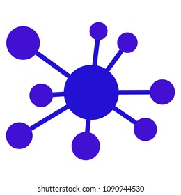 Blue  network vector icon