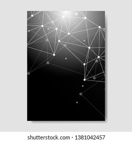 Blue neural texture abstract set vector