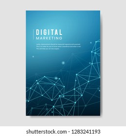 Blue neural texture abstract vector