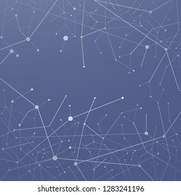 Blue neural texture abstract vector