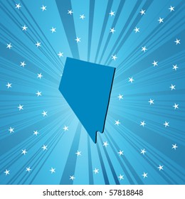 Blue Nevada map, abstract background for your design