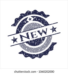 Blue New rubber grunge texture seal