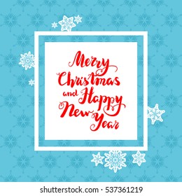 Blue new year card