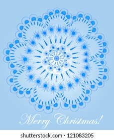 Blue New Year's snowflake