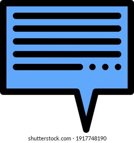 Blue news notification, illustration, vector on white background.