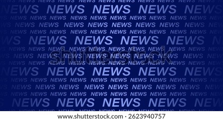 Blue news type gradient modern elegant vector graphic background, tv broadcast concept design